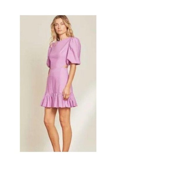 Veronica Beard Iker Puff Sleeve Cutout Dress- Size 0 NWT - Picture 1 of 6